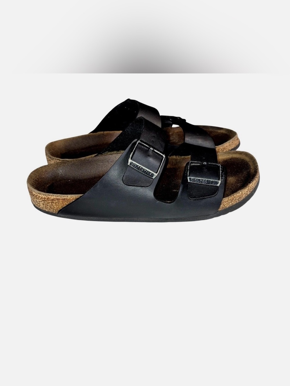Birkenstock Black Arizona Soft Footbed Two-Strap Sandals